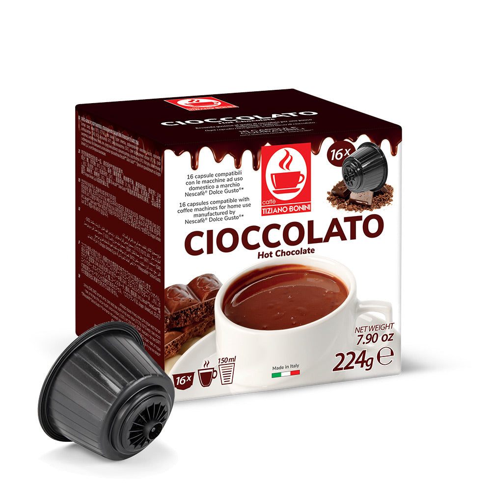 Caffè bonini 50 dosettes capsules chocolat chaud compatibles Nespresso -  Comparer avec