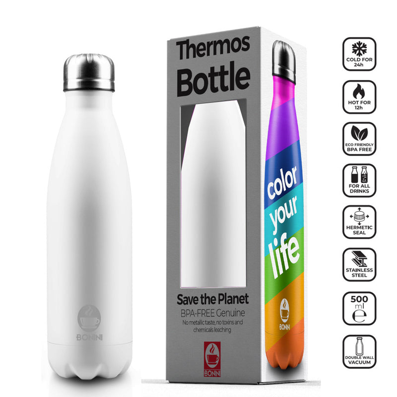 Thermos Bottle thermal bottle white color Caffè Bonini –